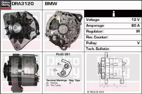 Remy DRA3120 - Генератор autosila-amz.com