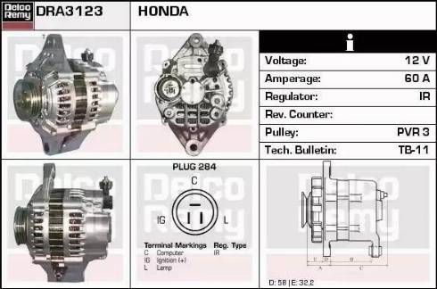 Remy DRA3123 - Генератор autosila-amz.com