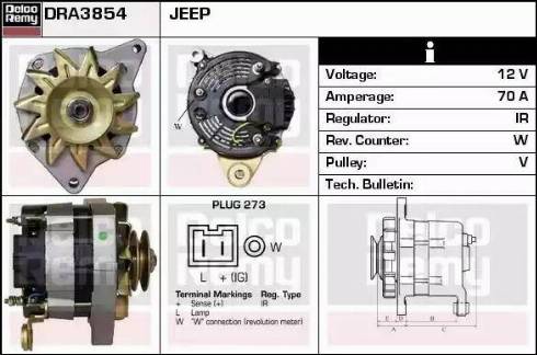 Remy DRA3854 - Генератор autosila-amz.com