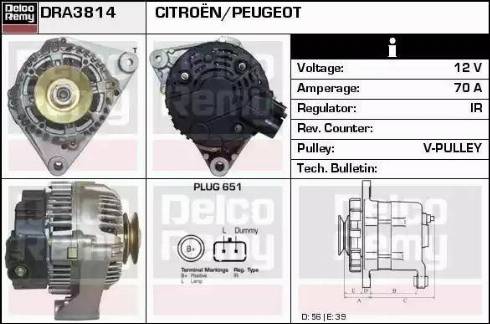 Remy DRA3814 - Генератор autosila-amz.com