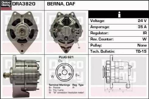 Remy DRA3820 - Генератор autosila-amz.com