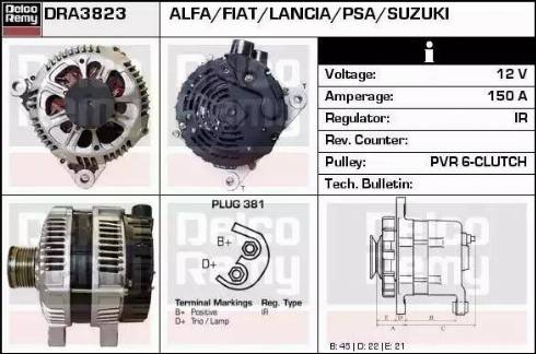 Remy DRA3823 - Генератор autosila-amz.com