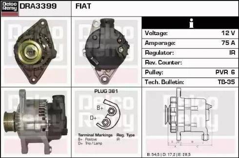 Remy DRA3399 - Генератор autosila-amz.com