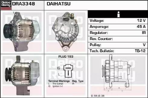 Remy DRA3348 - Генератор autosila-amz.com