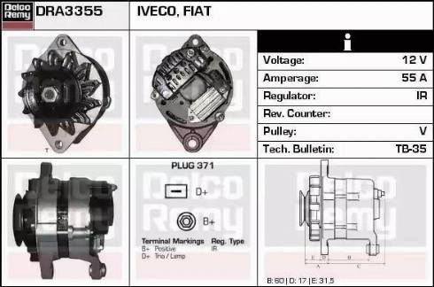 Remy DRA3355 - Генератор autosila-amz.com