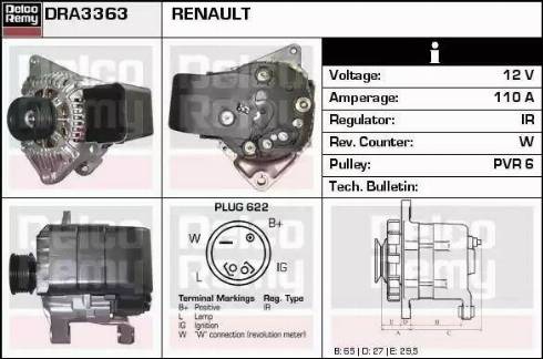 Remy DRA3363 - Генератор autosila-amz.com