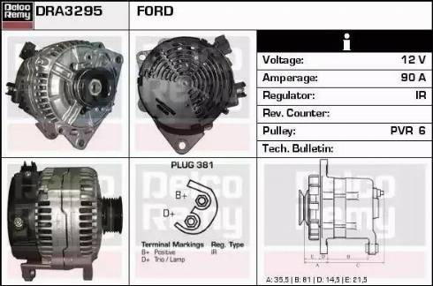 Remy DRA3295 - Генератор autosila-amz.com