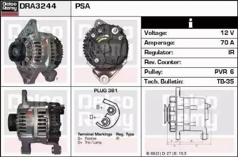 Remy DRA3244 - Генератор autosila-amz.com