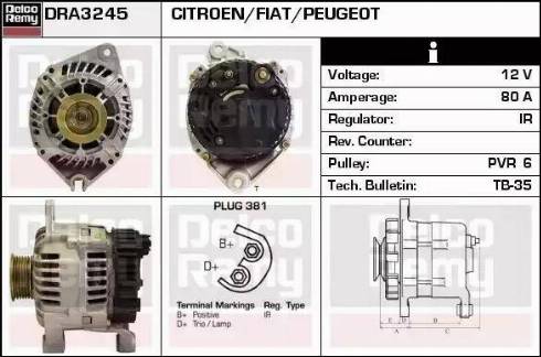 Remy DRA3245 - Генератор autosila-amz.com