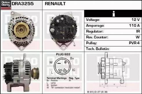 Remy DRA3255 - Генератор autosila-amz.com