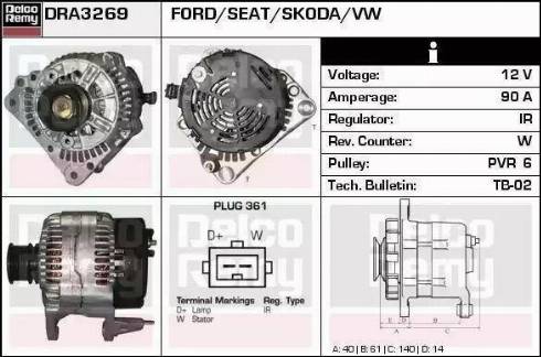 Remy DRA8940 - Генератор autosila-amz.com