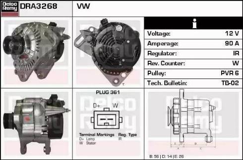 Remy DRA3268 - Генератор autosila-amz.com