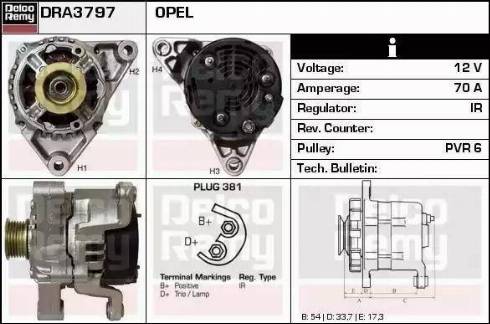 Remy DRA3797 - Генератор autosila-amz.com