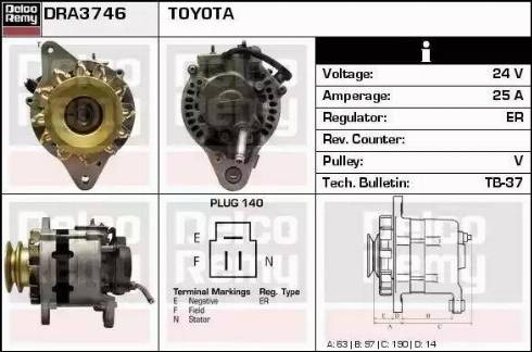 Remy DRA3746 - Генератор autosila-amz.com