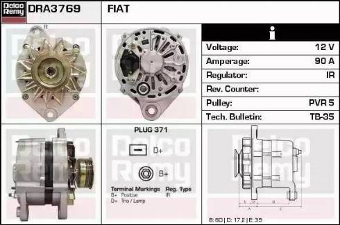 Remy DRA3769 - Генератор autosila-amz.com