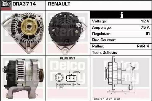 Remy DRA3714 - Генератор autosila-amz.com