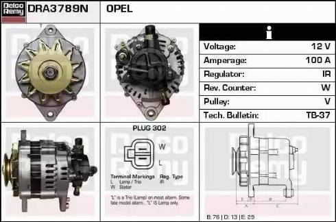 Remy DRA3789N - Генератор autosila-amz.com