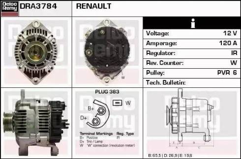 Remy DRA3784 - Генератор autosila-amz.com