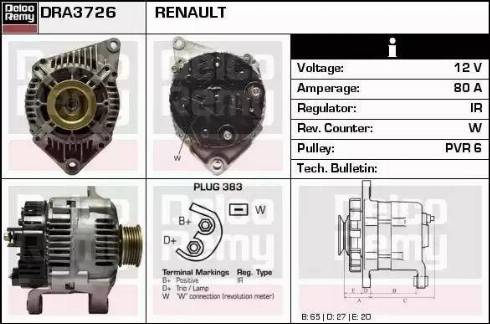 Remy DRA3726 - Генератор autosila-amz.com