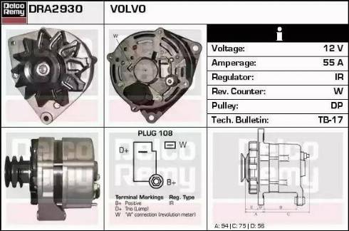 Remy DRA2930 - Генератор autosila-amz.com