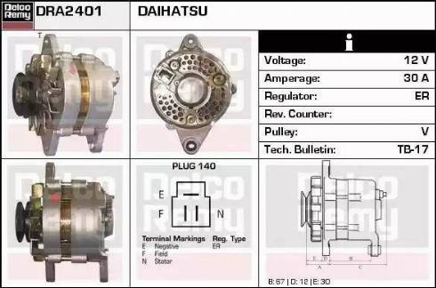 Remy DRA2401 - Генератор autosila-amz.com