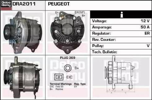 Remy DRA2011 - Генератор autosila-amz.com