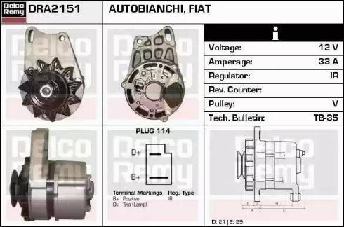 Remy DRA2151 - Генератор autosila-amz.com