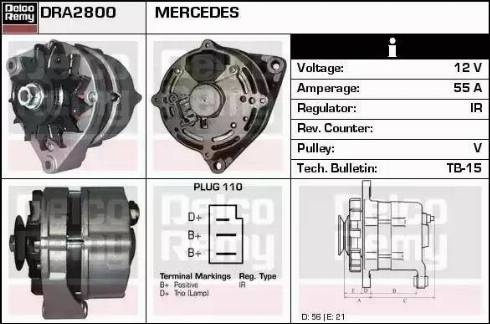 Remy DRA2800 - Генератор autosila-amz.com