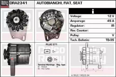 Remy DRA2341 - Генератор autosila-amz.com