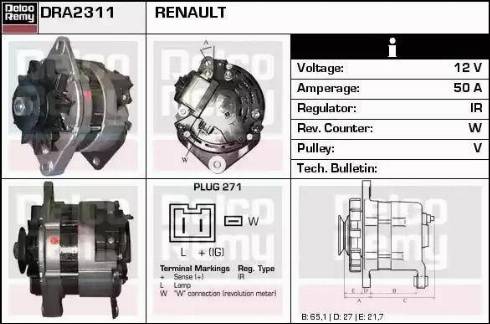 Remy DRA2311 - Генератор autosila-amz.com