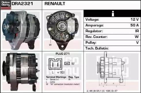 Remy DRA2321 - Генератор autosila-amz.com