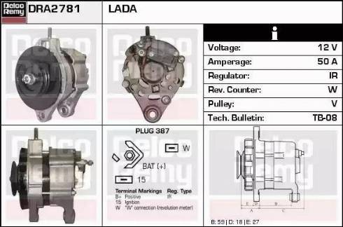 Remy DRA2781 - Генератор autosila-amz.com