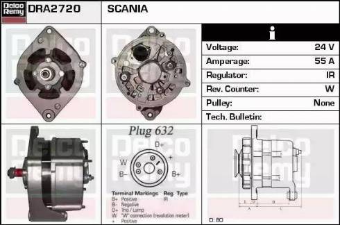 Remy DRA2720 - Генератор autosila-amz.com