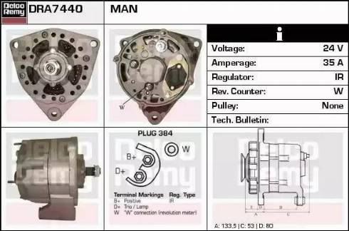 Remy DRA7440 - Генератор autosila-amz.com