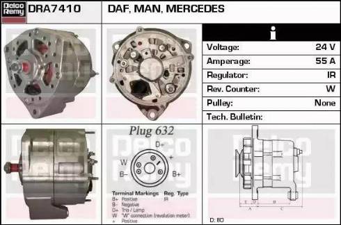 Remy DRA7410 - Генератор autosila-amz.com