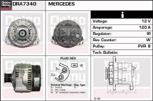 Remy DRA7340 - Генератор autosila-amz.com