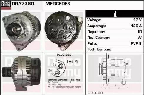 Remy DRA7380 - Генератор autosila-amz.com