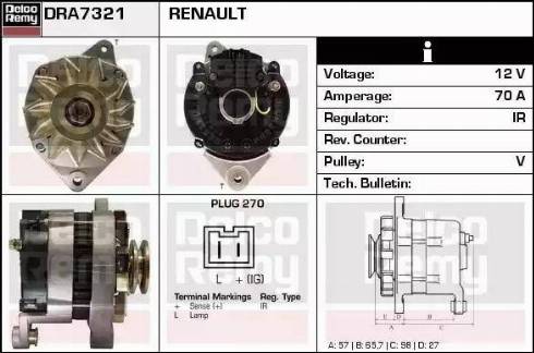 Remy DRA7321 - Генератор autosila-amz.com