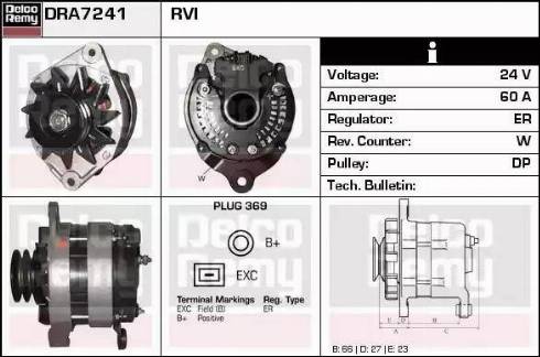 Remy DRA7241 - Генератор autosila-amz.com