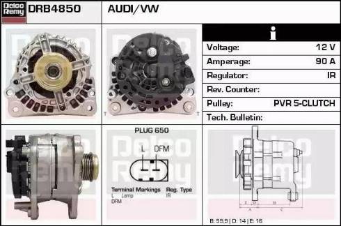 Remy DRB4850 - Генератор autosila-amz.com