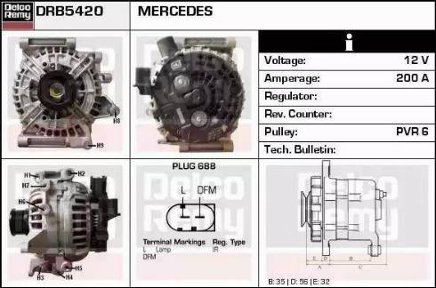 Remy DRB5420 - Генератор autosila-amz.com