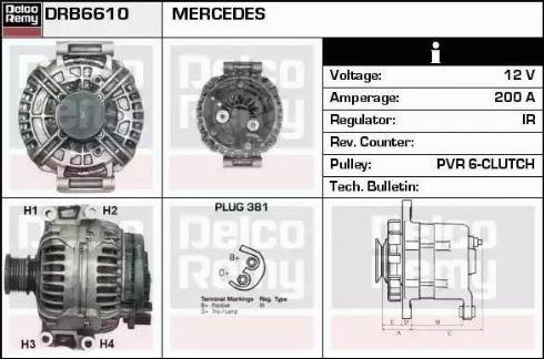 Remy DRB6610 - Генератор autosila-amz.com