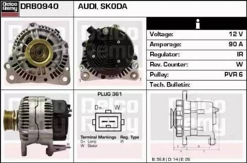 Remy DRB0940 - Генератор autosila-amz.com