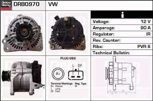 Remy DRB0970 - Генератор autosila-amz.com