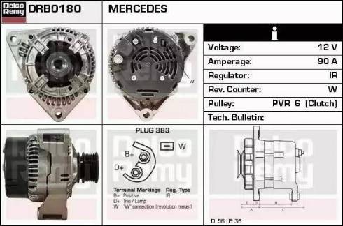 Remy DRB0180 - Генератор autosila-amz.com