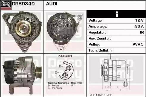 Remy DRB0340 - Генератор autosila-amz.com