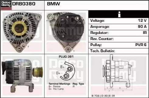 Remy DRB0380 - Генератор autosila-amz.com