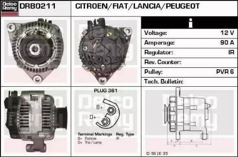 Remy DRB0211 - Генератор autosila-amz.com