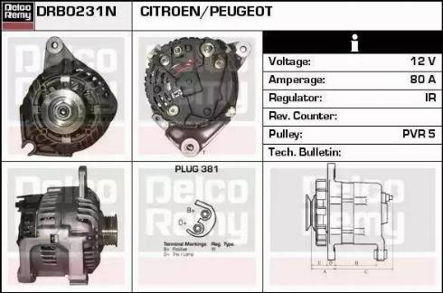 Remy DRB0231 - Генератор autosila-amz.com