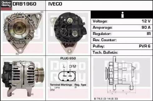 Remy DRB1960 - Генератор autosila-amz.com